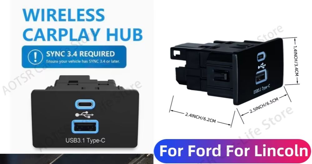 Беспроводной адаптер CarPlay и – обзор и цена Usb Hub Type C
